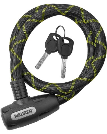 CAVO LUCCHETTO CHIUSURA A SCATTO RIVESTITO IN TESSUTO DIAM.15MM CM80 MAURER 84487