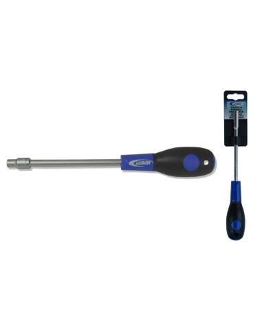 Chiave a bussola esagonale MM7 cromata con manico ergonomico.
