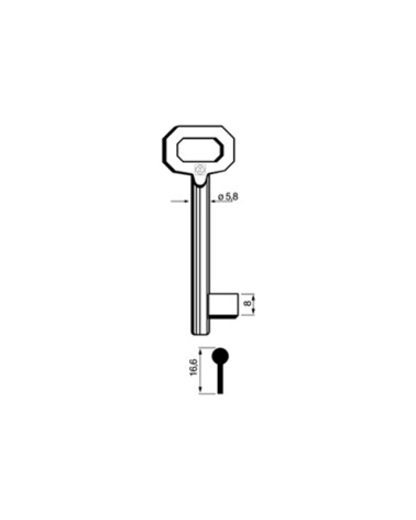 CHIAVE PATENT PASSEPARTOUT 5011 30P MEDIA . Categoria: Patent. Impiego: PASSE-PARTOUT e PATENT. Marca principale: PATENT PASSEPA