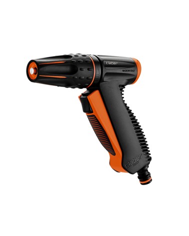 Claber 9561 Precision. Lancia a pistola con nuova impugnatura anatomica gommata e comodo meccanismo anteriore a pulsante per l'a