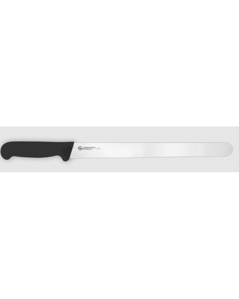 COLTELLO PANETTIERE MICRODENTATO MANICO NERO linea SUPRA CM26 4D AMBROGIO SANELLI