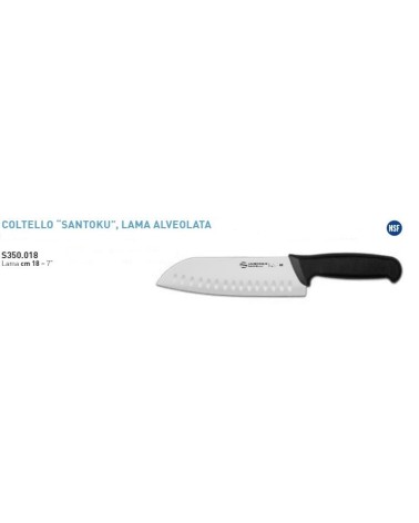 COLTELLO SANTOKU LAMA ALVEOLATA CM18 linea SUPRA