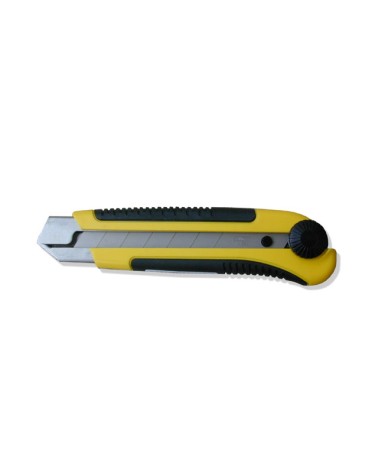Coltello Stanley lama 25 mm. Corpo in materiale sintetico bi-material Dinagrip per un'ottima presa. Telaio in acciaio antiruggin