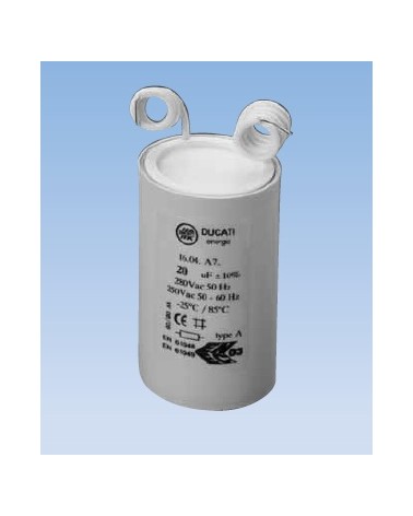 Condensatore di rifasamento, CONDESATORE PER LAMPADE 20UF 250V CAVETTI L