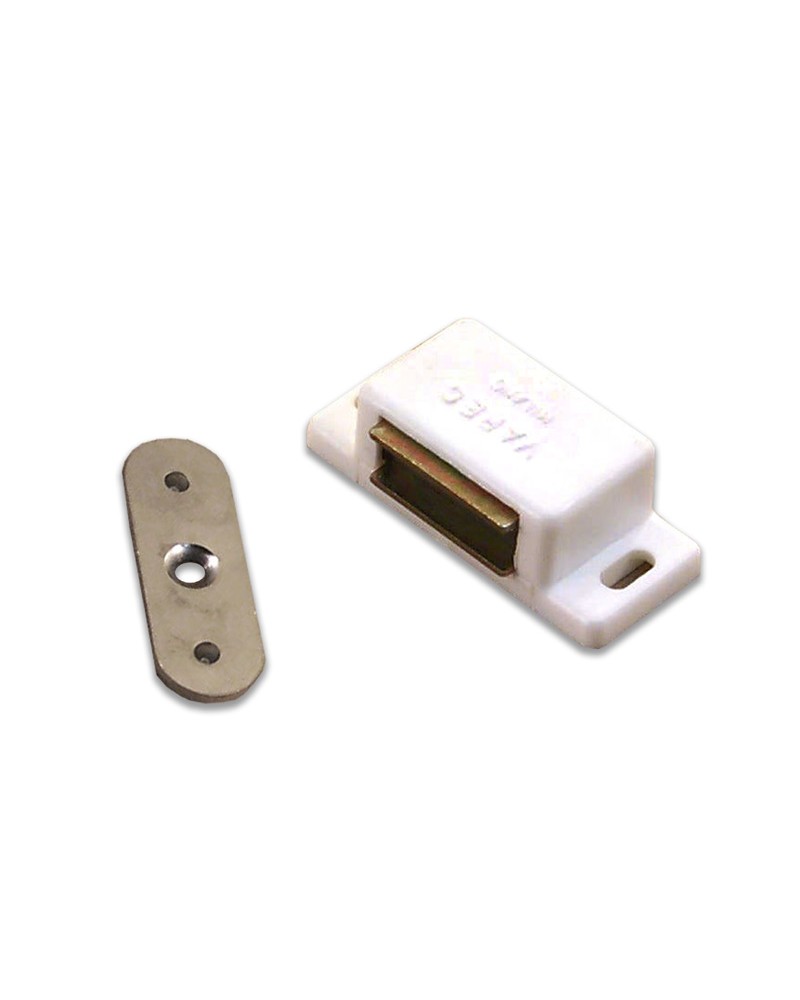 Cricchetto magnetico rettangolare universale MARRONE. Misura 14x20x46mm. Forza d'attrazione Kg.3.