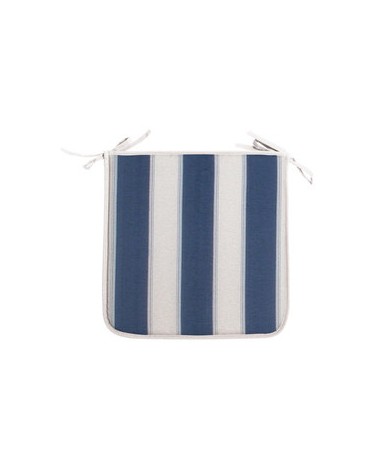 CUSCINO PER SEDIA CON LACCETTI PANAREA CM39X39XH2 RIGATO BLU 4 PEZZI
