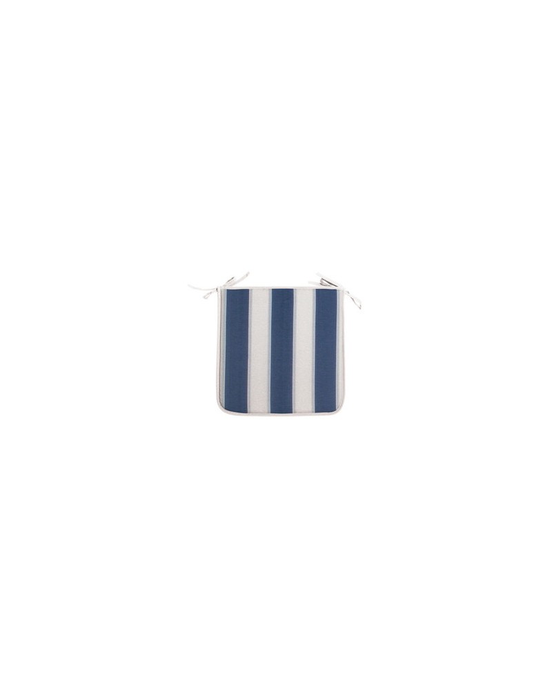 CUSCINO PER SEDIA CON LACCETTI PANAREA CM39X39XH2 RIGATO BLU 4 PEZZI
