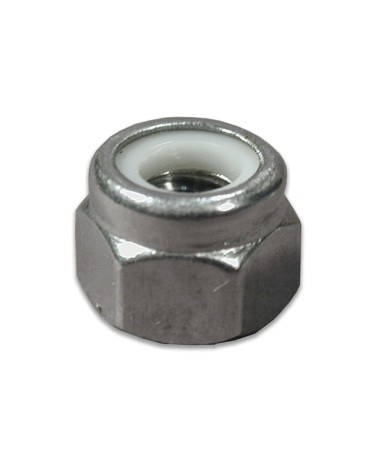 Dado autobloccante MM10 in acciaio inox A2, passo grosso basso DIN 985