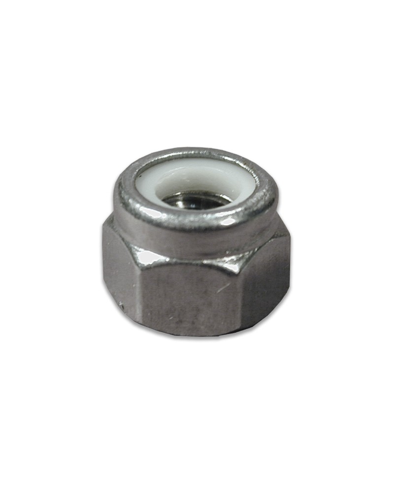 Dado autobloccante MM10 in acciaio inox A2, passo grosso basso DIN 985