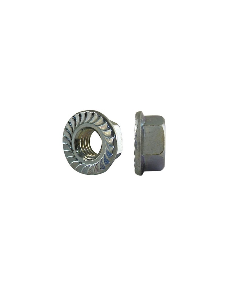DADO FLANGIATO ZIGRINATO 6S DIN 6923 MM5 ZINCATO