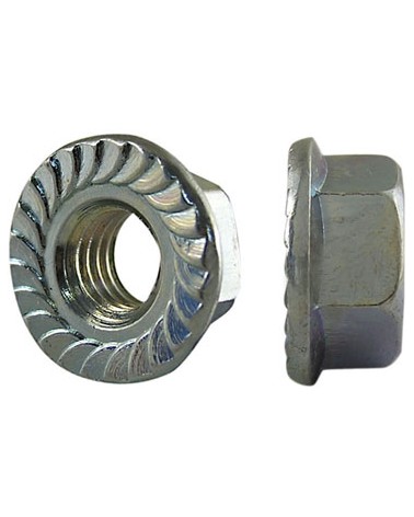 DADO FLANGIATO ZIGRINATO 6S DIN 6923 MM5 ZINCATO