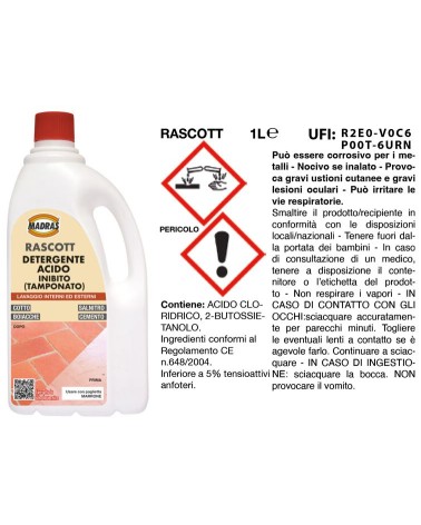 DETERGENTE ACIDO RASCOT COTTO 1LT MADRAS