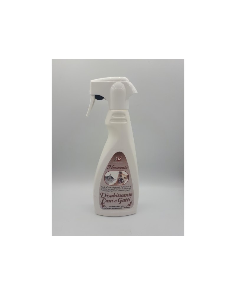 DISABITUANTE CANI E GATTI 500ML Toglie al cane ed al gatto l'abitudine di sporcare nei luoghi esterni indesiderati. Innocuo per 