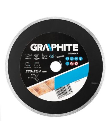 DISCO DIAMANTATO 230 X 25,4 MM, PER 59G891 - GRAPHITE 57H647