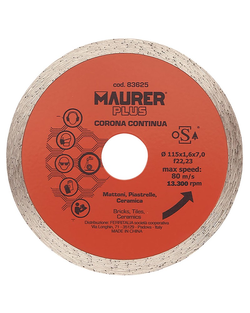 DISCO DIAMANTATO CORONA CONTINUA MM 115X1,6X6,5X22,2