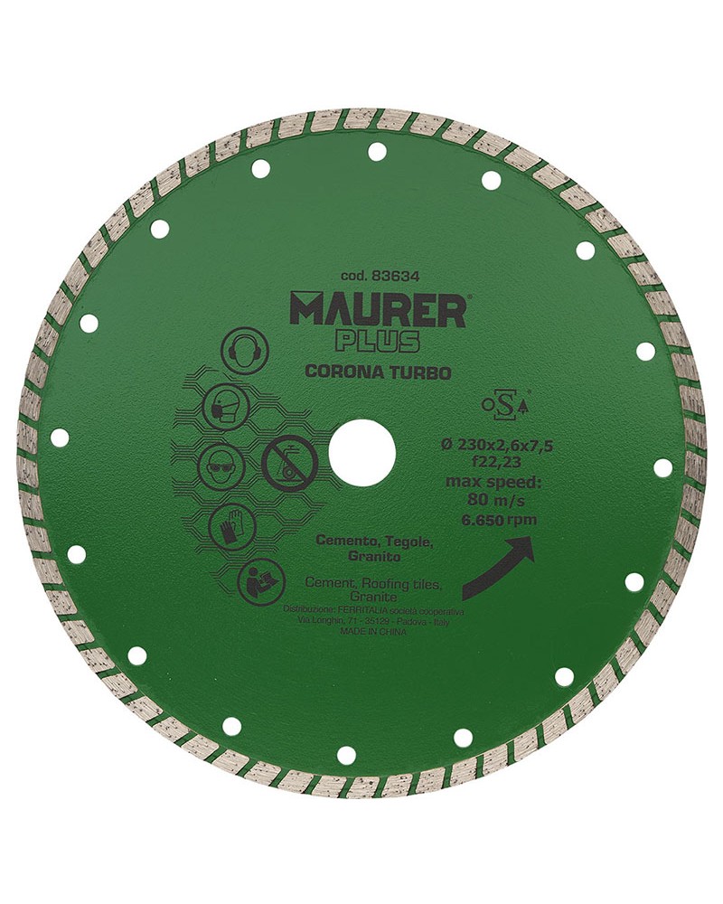 DISCO DIAMANTATO CORONA TURBO MM 115X2,2X7,5X22,2