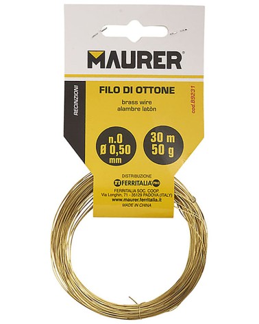 FILO OTTONE IN MATASSA MT7  NR.5, DIAMETRO MM1 GR.50 CA