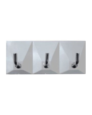 GANCIO ADESIVO PLASTICA 3 POSTI