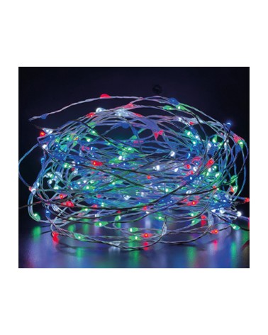 GOCCE LED SU FILO DI RAME A BATTERIA MULTICOLOR 50LED 5MT