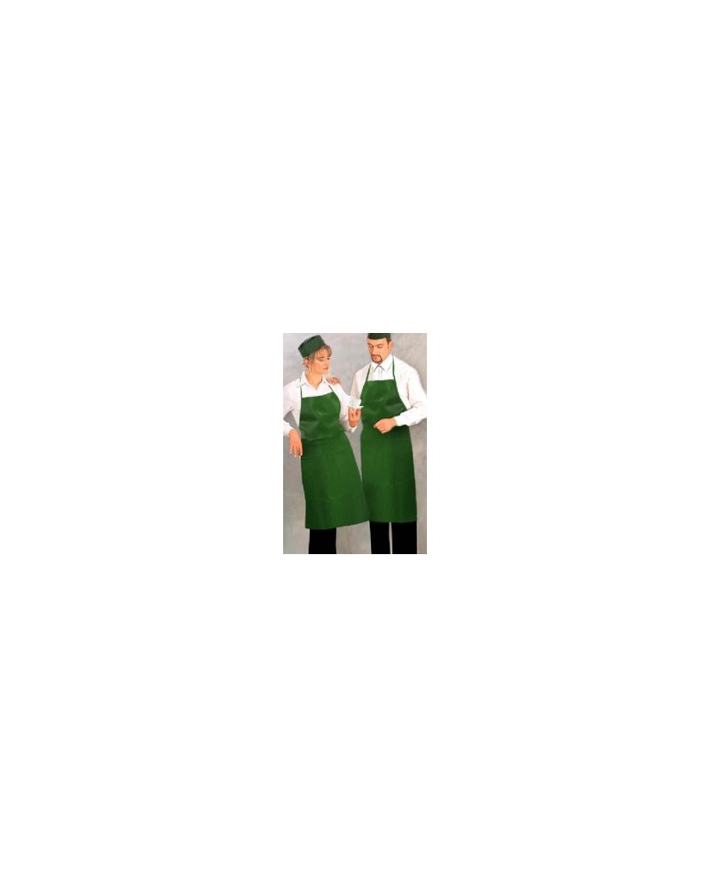 GREMBIULE VINILPELLE 75X105 CM VERDE/BIANCO