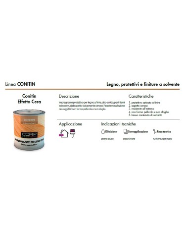 IMPREGNANTE CONITIN EFFETTO CERA FINITURA PROTETTIVA ICORIP BASE I- INCOLORE ML375