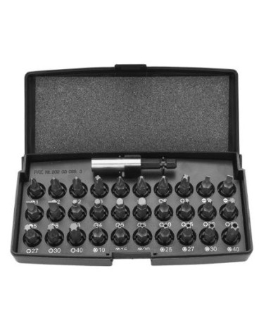 INSERTI PER AVVITARE - NEO 06-103Inserti giravite 1/4 con innesto, 31 pezzi assortiti, acciaio acciaio S2