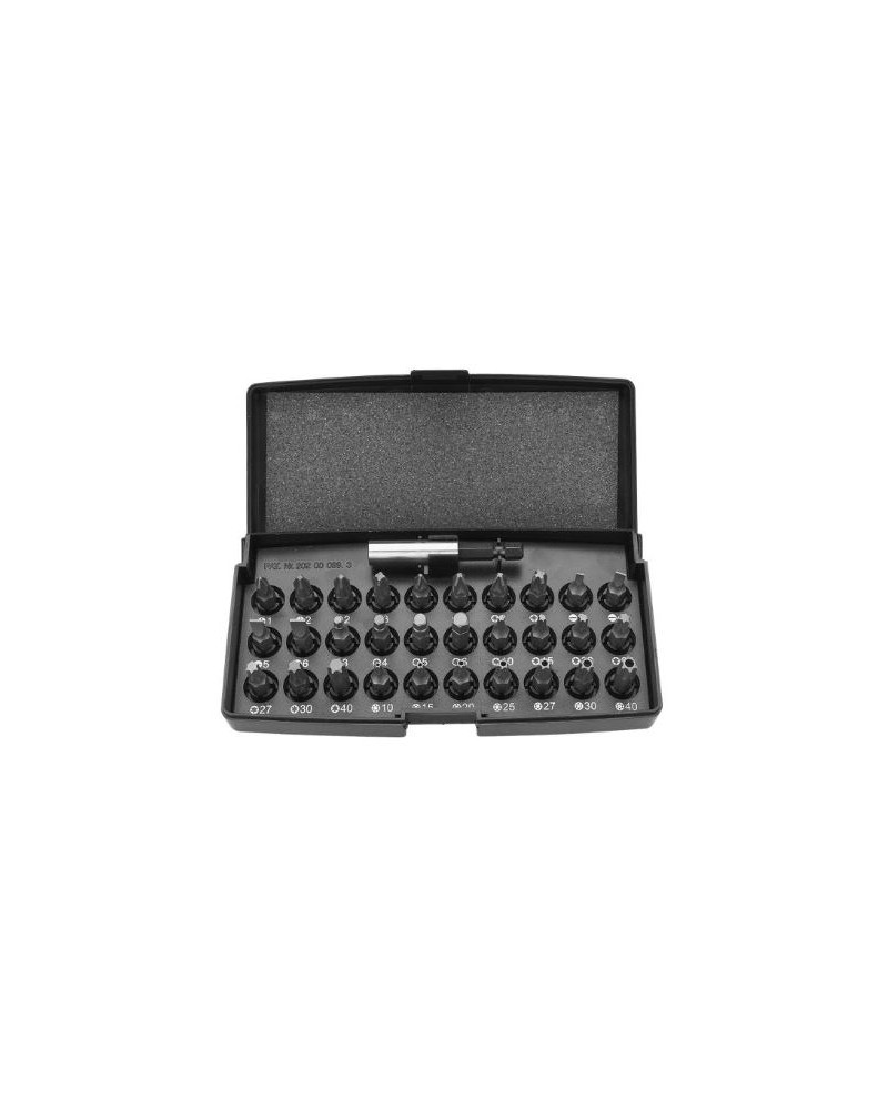 INSERTI PER AVVITARE - NEO 06-103Inserti giravite 1/4 con innesto, 31 pezzi assortiti, acciaio acciaio S2