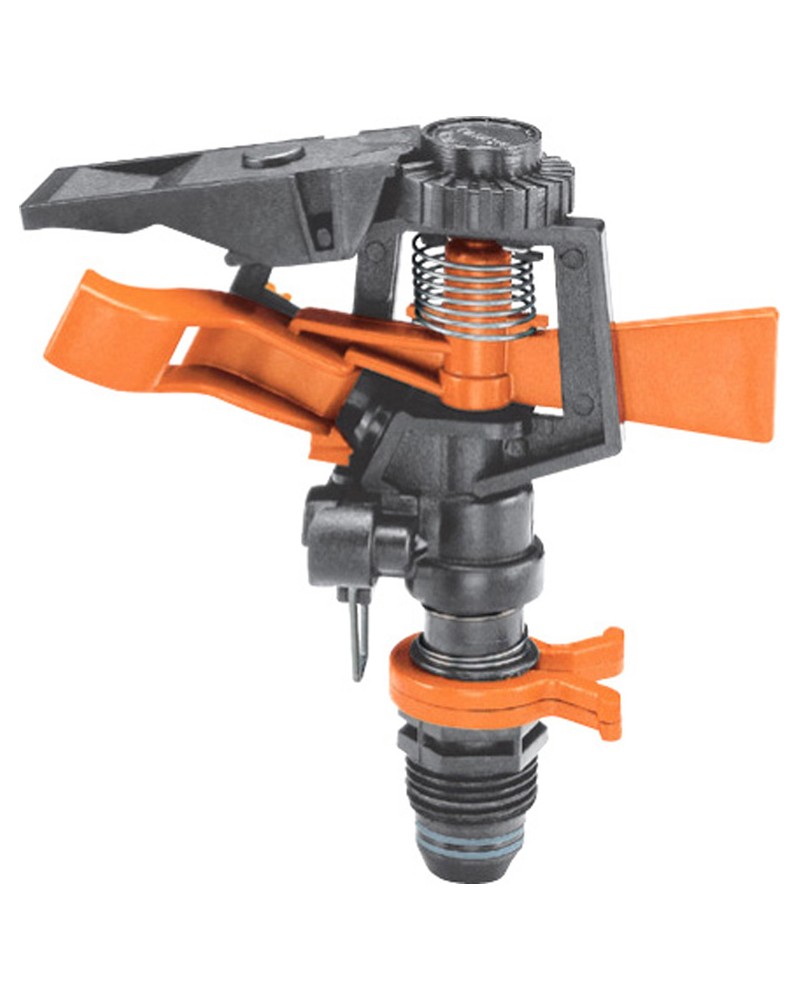 Irrigatore a settori PAPILLON in ABS - attacco gas 1/2 M - per irrigazione a bassa pressione - pressione 2-6 atm - superficie ir