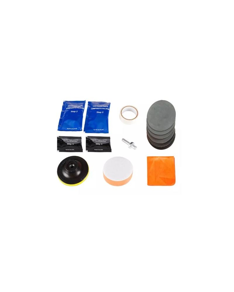 Kit per il restauro dei fari dell'auto, 15 pezzi ART. 10-850 NEO TOOLS