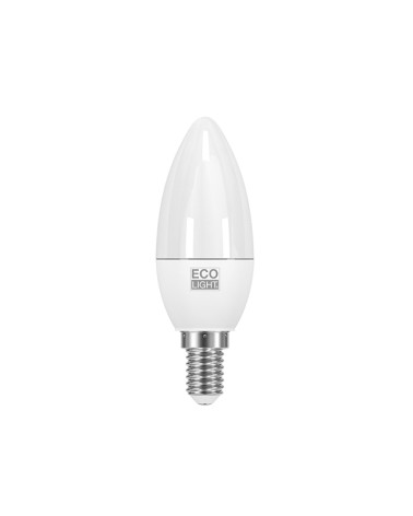 LAMPADA LED CANDELA E14 6W=40W 470LUMEN 3000K ECOLIGHT