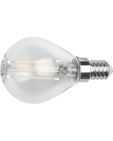 Lampadina a LED con filamento MAURER GLOBO MINI - 4,5W - attacco E14 - 4000° K (luce NATURALE) - 470 Lumen - angolo fascio lumin