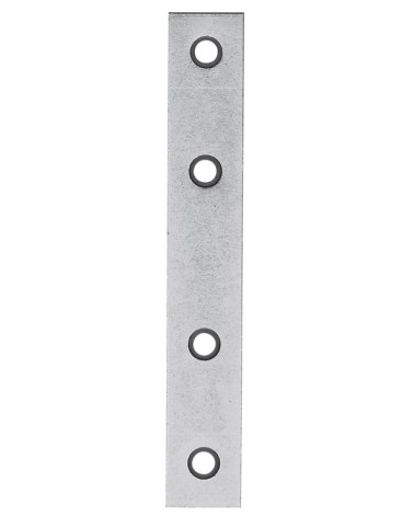 Lastrina diritta MM60 a 4 fori in ferro piatto zincato - spessore 2 mm