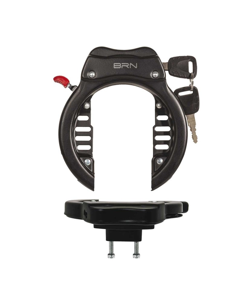 LUCCHETTO BRN TREKKING AD ARCO XL CON 2 VITI NERO
