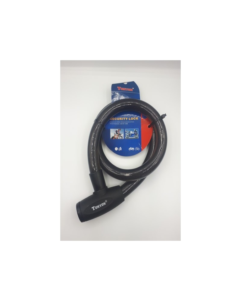 LUCCHETTO CAVO MOTO PESANTE DIAM. 25MM x 1MT CABLELOCKFune d'acciaio come anima interna, ricoperta in pvc.