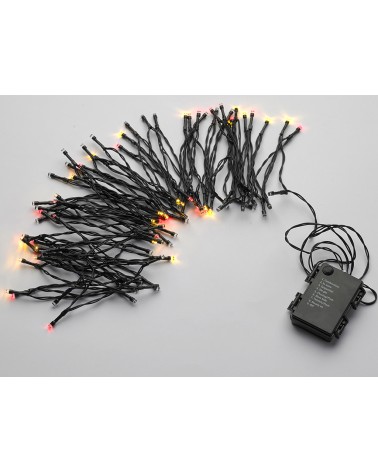 Luci natalizie COLORE BIANCO FREDDO MAURER a batteria - uso interno ed esterno (IP44) - 100 LED - 8 giochi di luce - timer pre-i