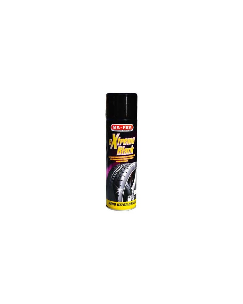 LUCIDA GOMME 'EXTREME BLACK' SPRAY MA-FRA 500 ml. E' un prodotto spray per lucidare le gomme dell’auto