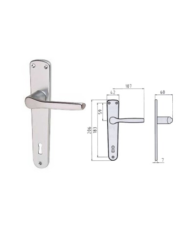 MANIGLIA ALOX SERIE GABRY Q8X70 400087001 ARGENTO