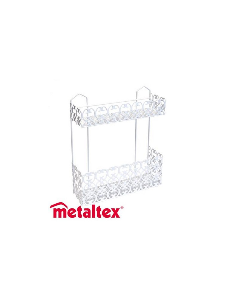 MENSOLA FLORENZ RETTANGOLARE 2 PIANI 423302 METALTEX