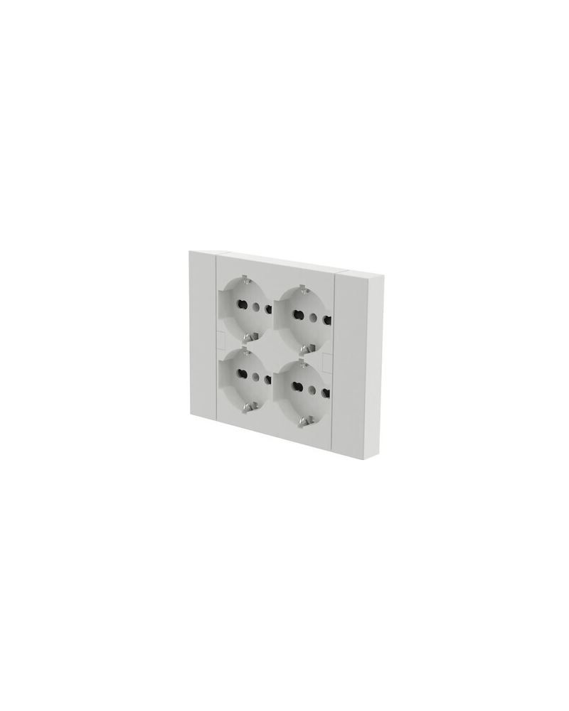 MULTIPRESA INCASSO QUADRA 4 PRESE BIPRESA SCHUKO BIANCA
