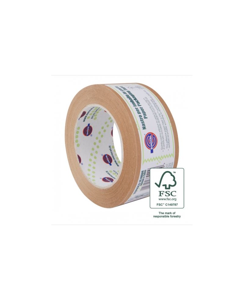 NASTRO IMBALLO IN CARTA AVANA ECOPACK 15 50mm x 50mt EUROCEL