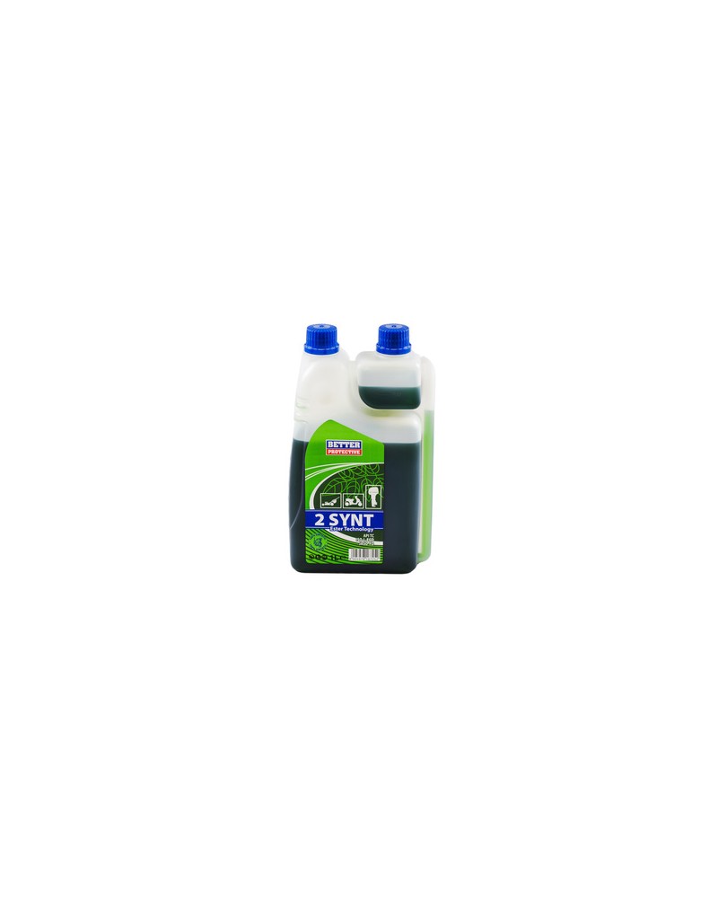 OLIO 2T 100% SINT. BETTER C. per miscela, 100% sintetico, bassa fumosita' , massima protezione. Con dosatore. Confezione da 1 lt