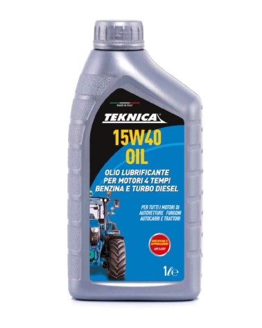 OLIO LUBRIFICANTE PER MOTORI 4 TEMPI BENZINA E TURBO DIESEL 15W40
