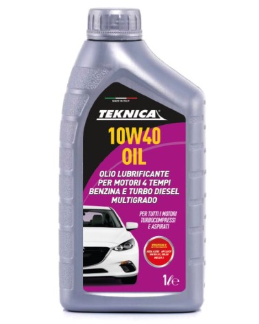 OLIO LUBRIFICANTE PER MOTORI 4 TEMPI BENZINA E TURBO DIESEL MULTIGRADO 10W40