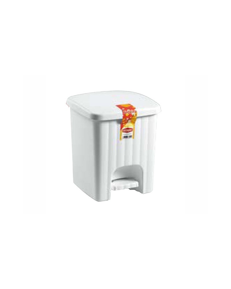 PATTUMIERA DA BAGNO CON PEDALINA MARGHERITA BIANCA LT4,5