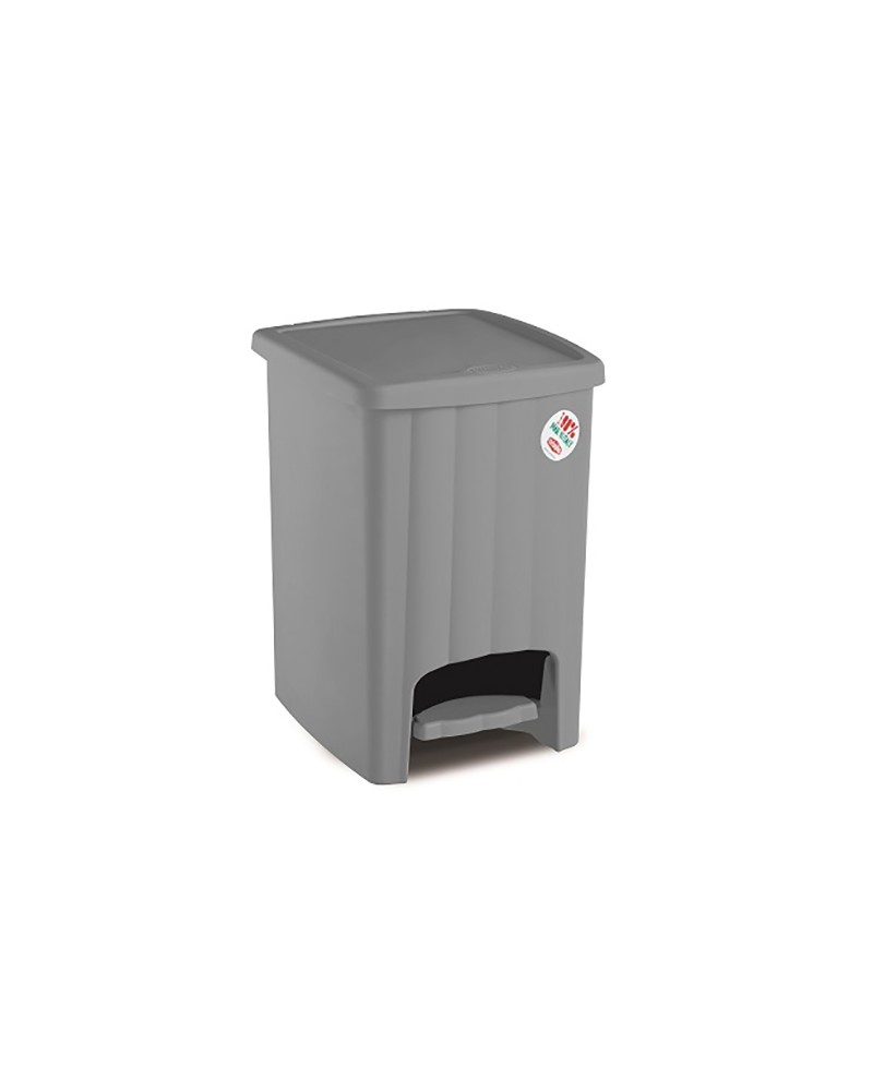 Pattumiera Margherita a pedale GRIGIO 20LT