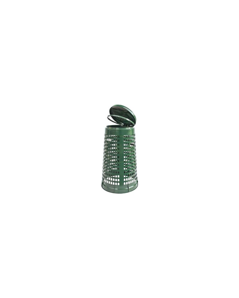 PATTUMIERA TRESPOLO LT110 DIAMETRO: CM.51-38 H85 VERDEin plastica antiurto. Capacita'  110lt. Dimensioni cm 51x85h