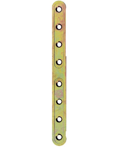 Piastra di rinforzo MAURER pesante, diritta mm.312 - in acciaio tropicalizzato - spessore 2,5 mm