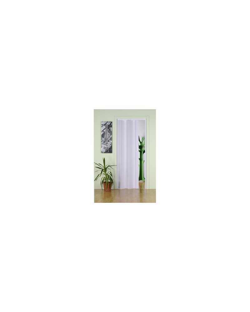PORTA A SOFFIETTO MONICA CM 83X214 BIANCAMod. MONICA in PVC 100% stabilizzato. Completa del materiale occorrente per l'installaz