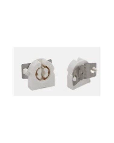 PORTALAMPADA COLONNINA SINGOLA G13 CON MOLLA ATTACCO PER TUBO LED T8