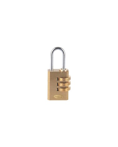 Potent 9000 Lucchetto MM40 a combinazione, arco in acciaio cromato, corpo in ottone. Confezionato in blister.